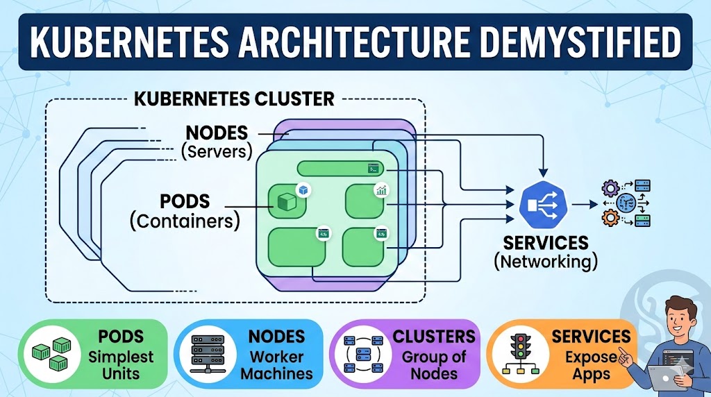 Kubernetes Architecture Demystified : Pods, Nodes, Clusters, and Services